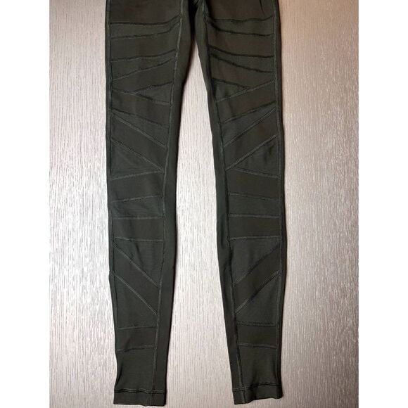 Lululemon Wunder Under Hi-Rise Tech Mesh 28" Dark Olive Size 2 New - Picture 2 of 7